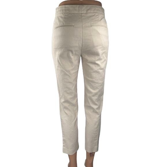 Ann Taylor Women's Beige Skinny Leg High Waist Khaki Chino Trousers Pants Size 0 - Picture 3 of 5